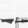 Innvendbar Markise Hvit 400 x 200 cm Polyester og aluminium