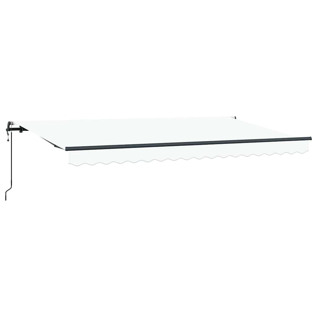 Innvendbar Markise Hvit 400 x 200 cm Polyester og aluminium