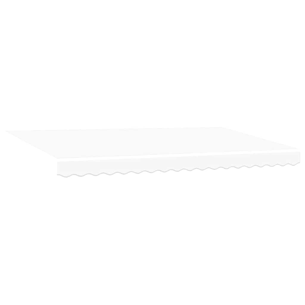 Innvendbar Markise Hvit 400 x 200 cm Polyester og aluminium