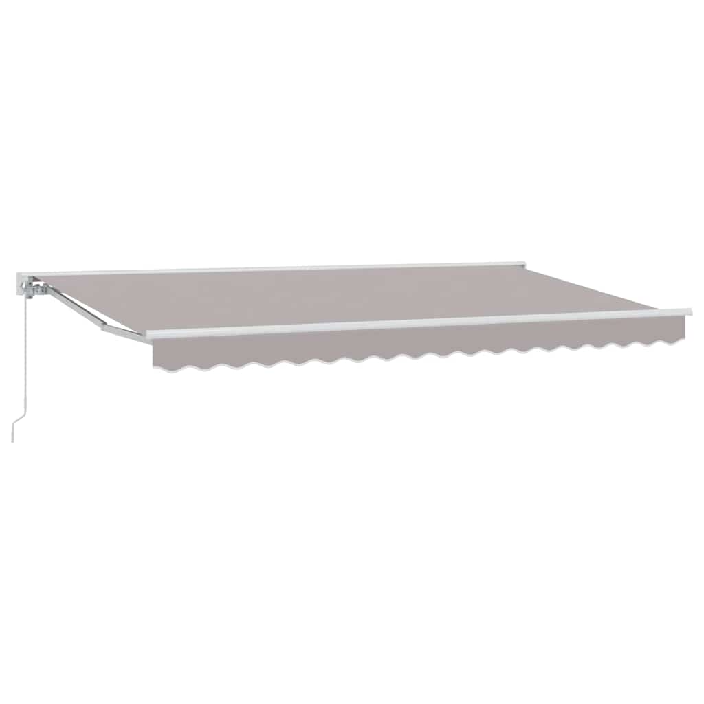 Markiseramme Lysegrå 400 x 200 cm Polyester med PU-belegg