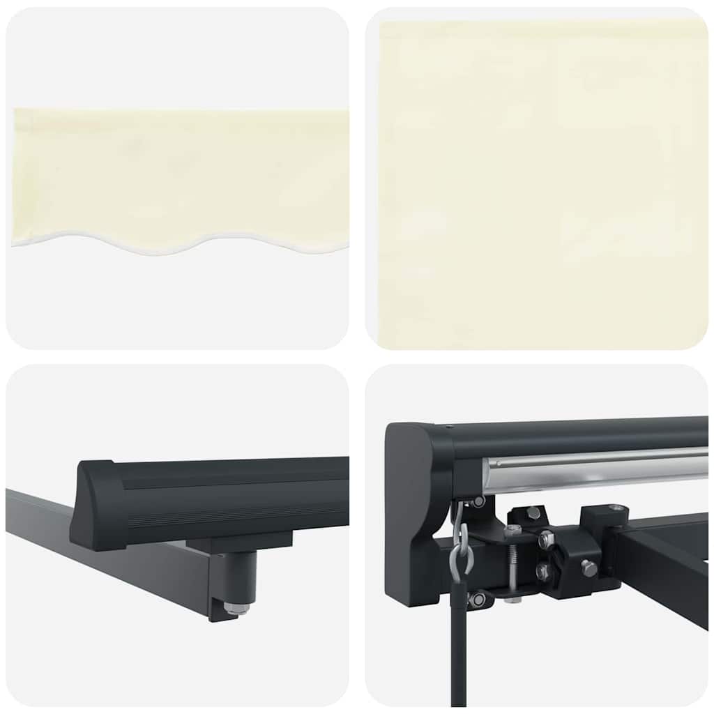 Innvendbar Markise Krem 300 x 250 cm Polyester og aluminium vidaXL