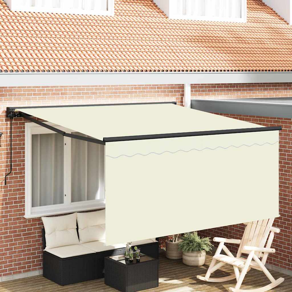 Innvendbar Markise Krem 300 x 250 cm Polyester og aluminium vidaXL