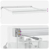 Innvendbar Markise Gul og hvit 300 x 250 cm Stoff, Metall