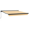 Innvendbar Markise Gul og hvit 300 x 250 cm Stoff, Metall