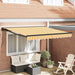 Markiseramme Gul og hvit 300 x 250 cm Polyester med PU-belegg