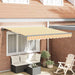 Markiseramme Gul og hvit 300 x 250 cm Polyester med PU-belegg