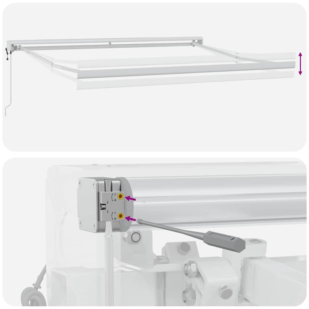 Innvendbar Markise Antrasitt 300 x 250 cm Stoff, Metall