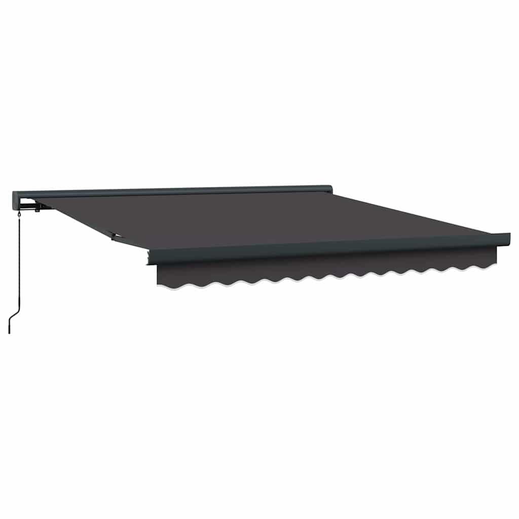 Innvendbar Markise Antrasitt 300 x 250 cm Stoff og Metall