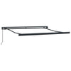 Innvendbar Markise Antrasitt 300 x 250 cm Stoff og Metall
