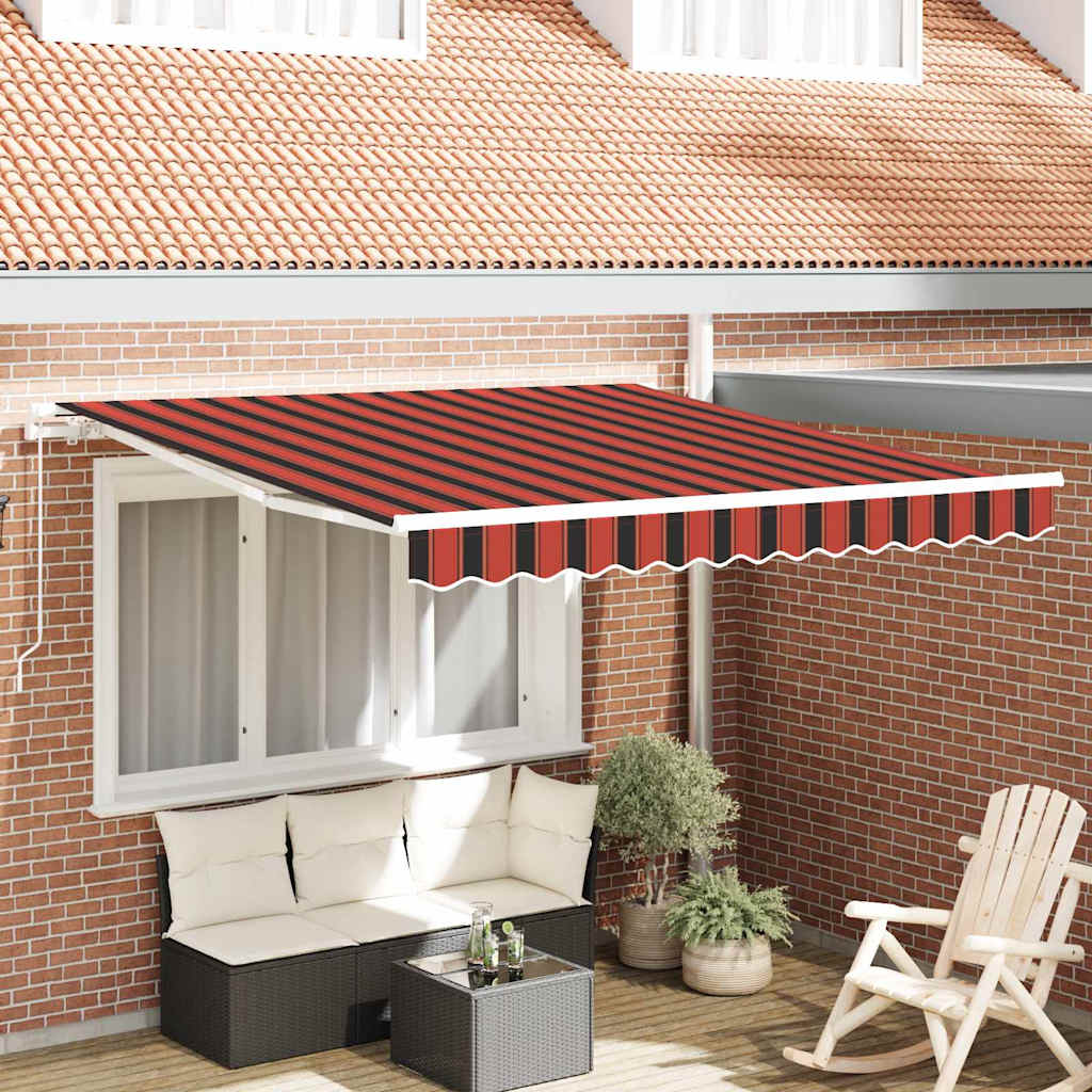 Innvendbar Markise Oransje og Brunt 300 x 250 cm vidaXL