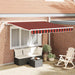 Uttrekkbar markise Oransje og Brunt 300 x 250 cm Polyester