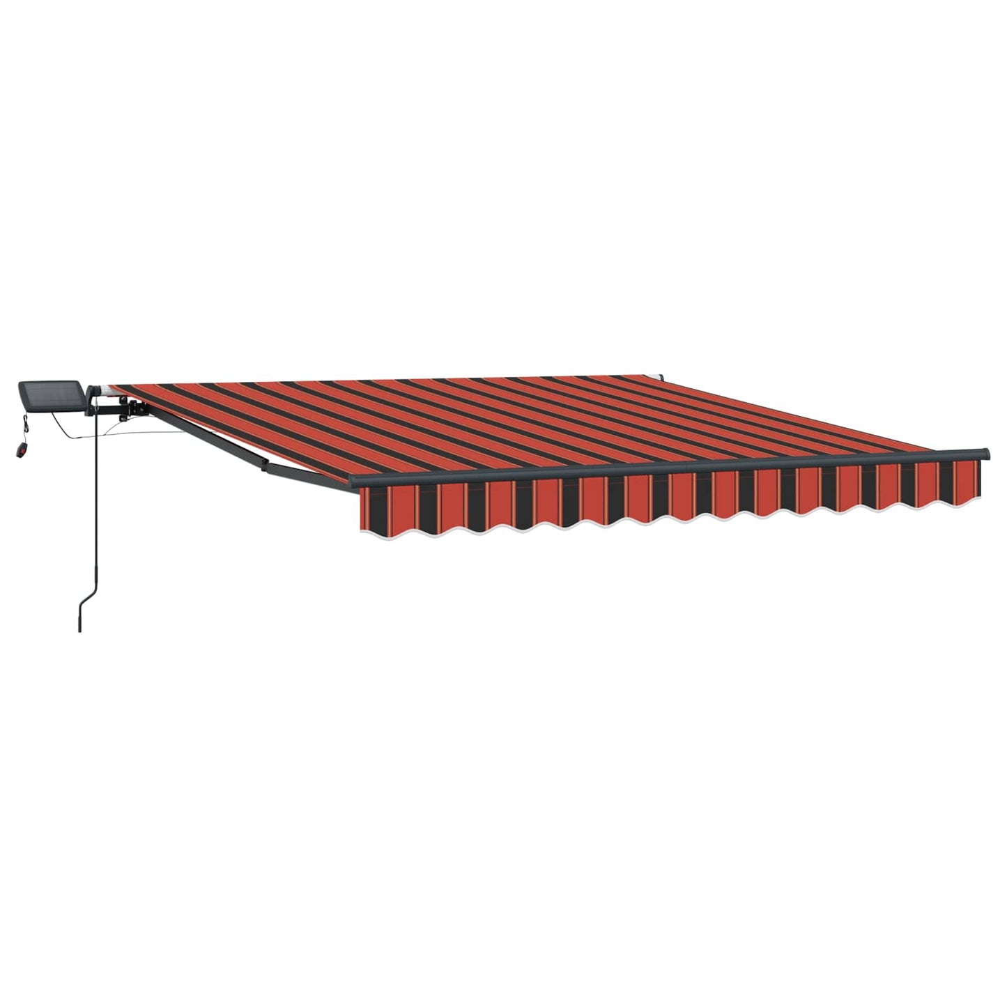 Innvendbar Markise oransje og brun 300 x 250 cm stoff vidaXL