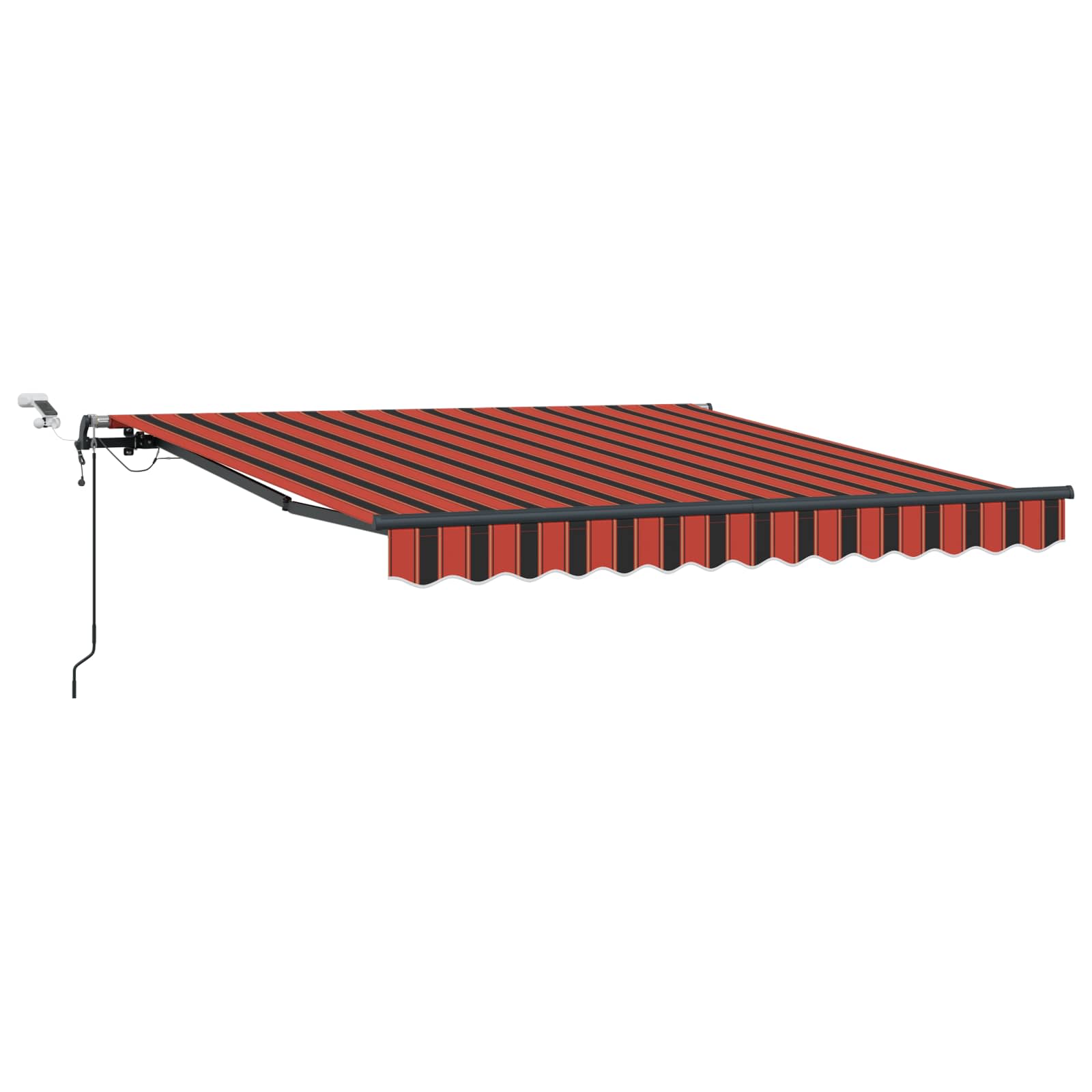 Markiseduk med oransje og brun 300 x 250 cm Polyester vidaXL