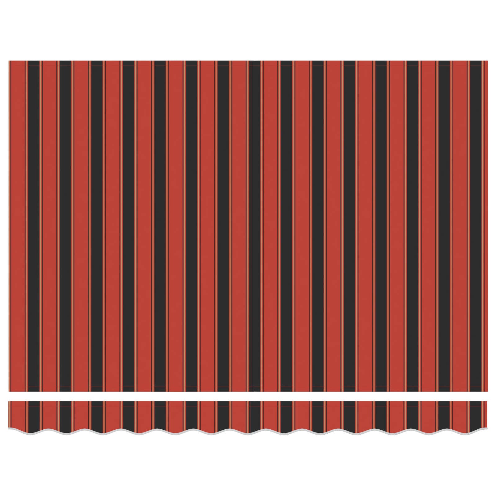 Markiseduk med oransje og brun 300 x 250 cm Polyester vidaXL