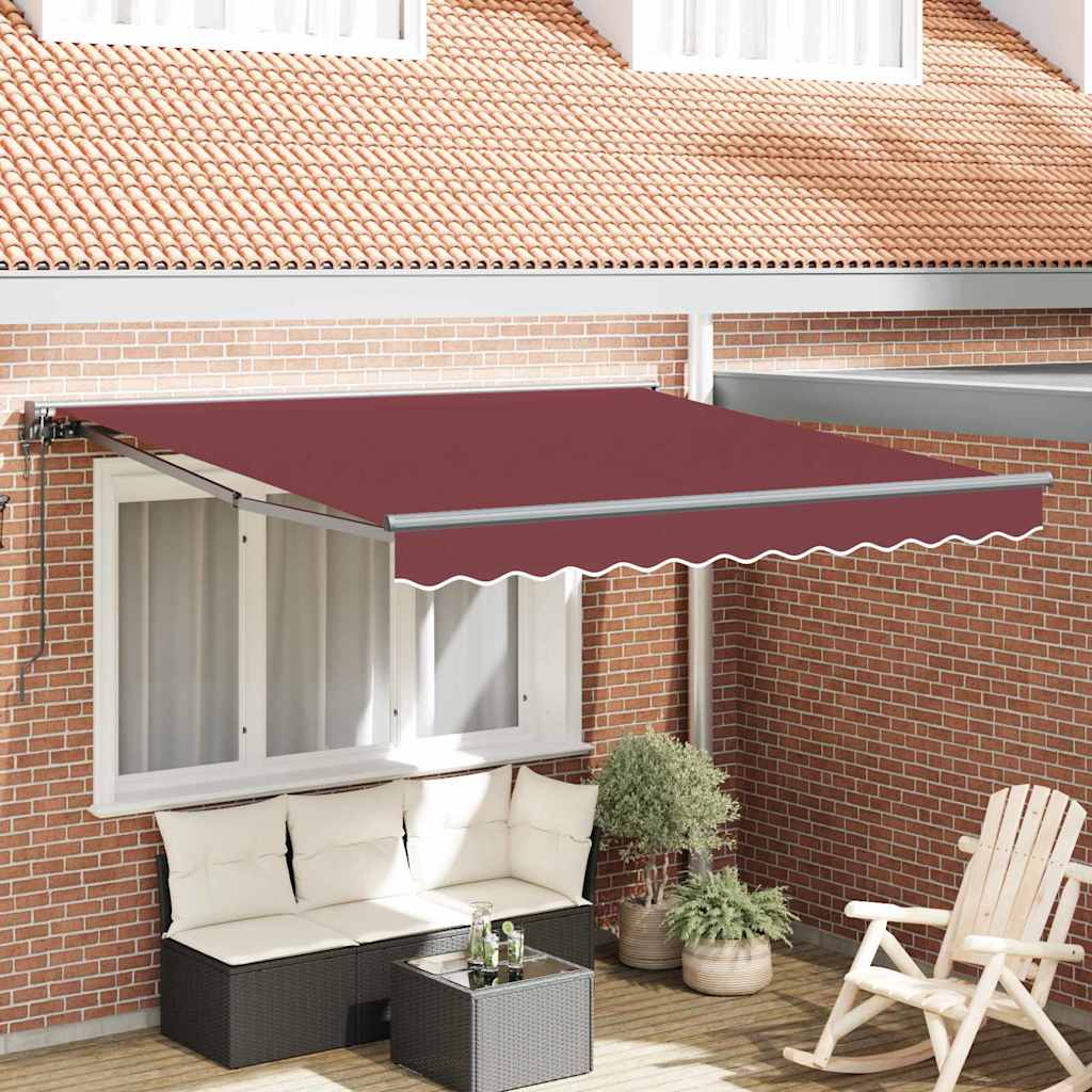 Innvendbar Markise Burgunder Rød 300x250 cm stoff
