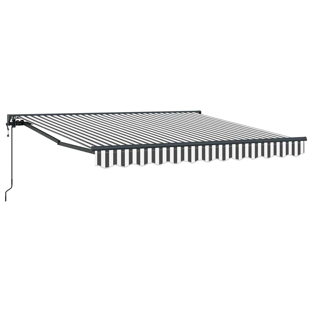 Innvendbar Markise Antrasitt og Hvit 300x250 cm stoff