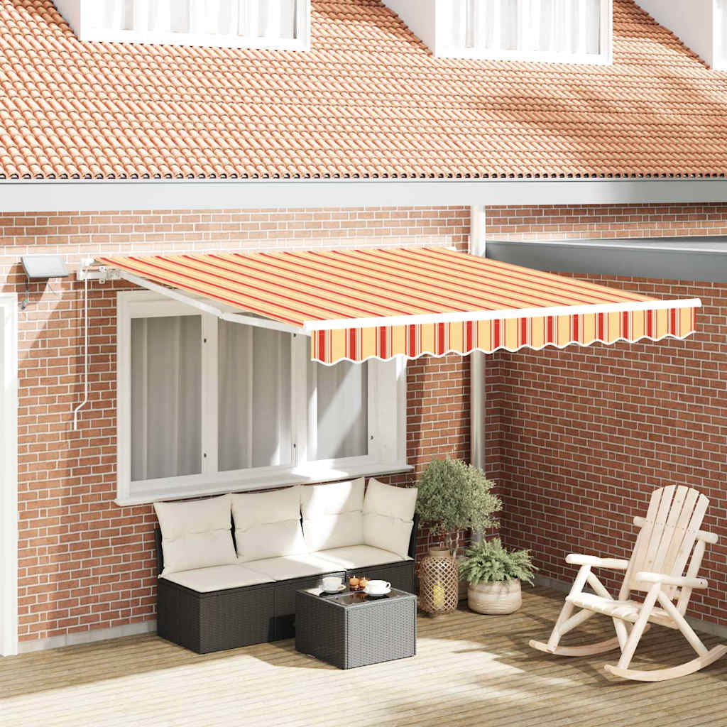 Uttrekkbar markise Gul og oransje 300 x 250 cm