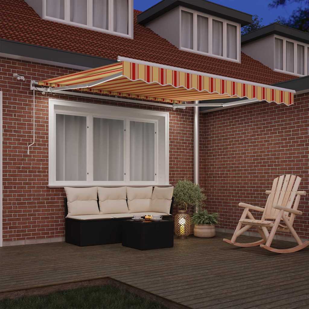 Markiseduk Gul og oransje 300 x 250 cm Polyester