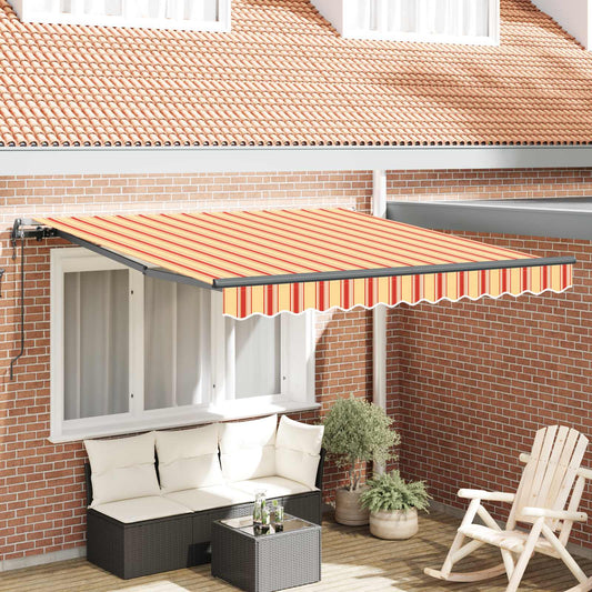 Uttrekkbar markise Gul og oransje 300 x 250 cm