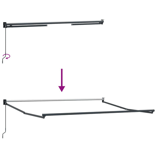 Uttrekkbar markise Gul og oransje 300 x 250 cm