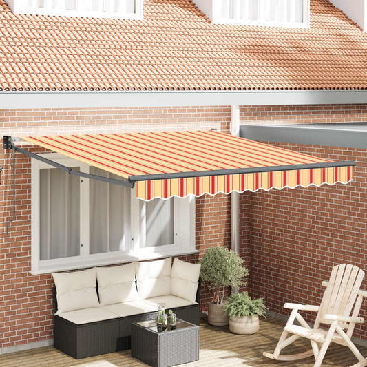 Markise Gul og oransje 300 x 250 cm Polyester og Metall
