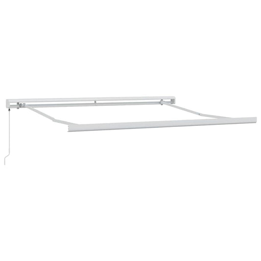 Uttrekkbar markise Gul og oransje 300 x 250 cm Lær og aluminium