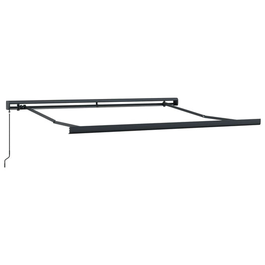 Uttrekkbar markise Gul og oransje 300 x 250 cm Lær og aluminium