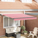 Uttrekkbar markise Rød og Hvit 300 x 250 cm Polyester og Metall