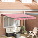 Markiseramme Rød og Hvit 300 x 250 cm Polyester med PU-belegg
