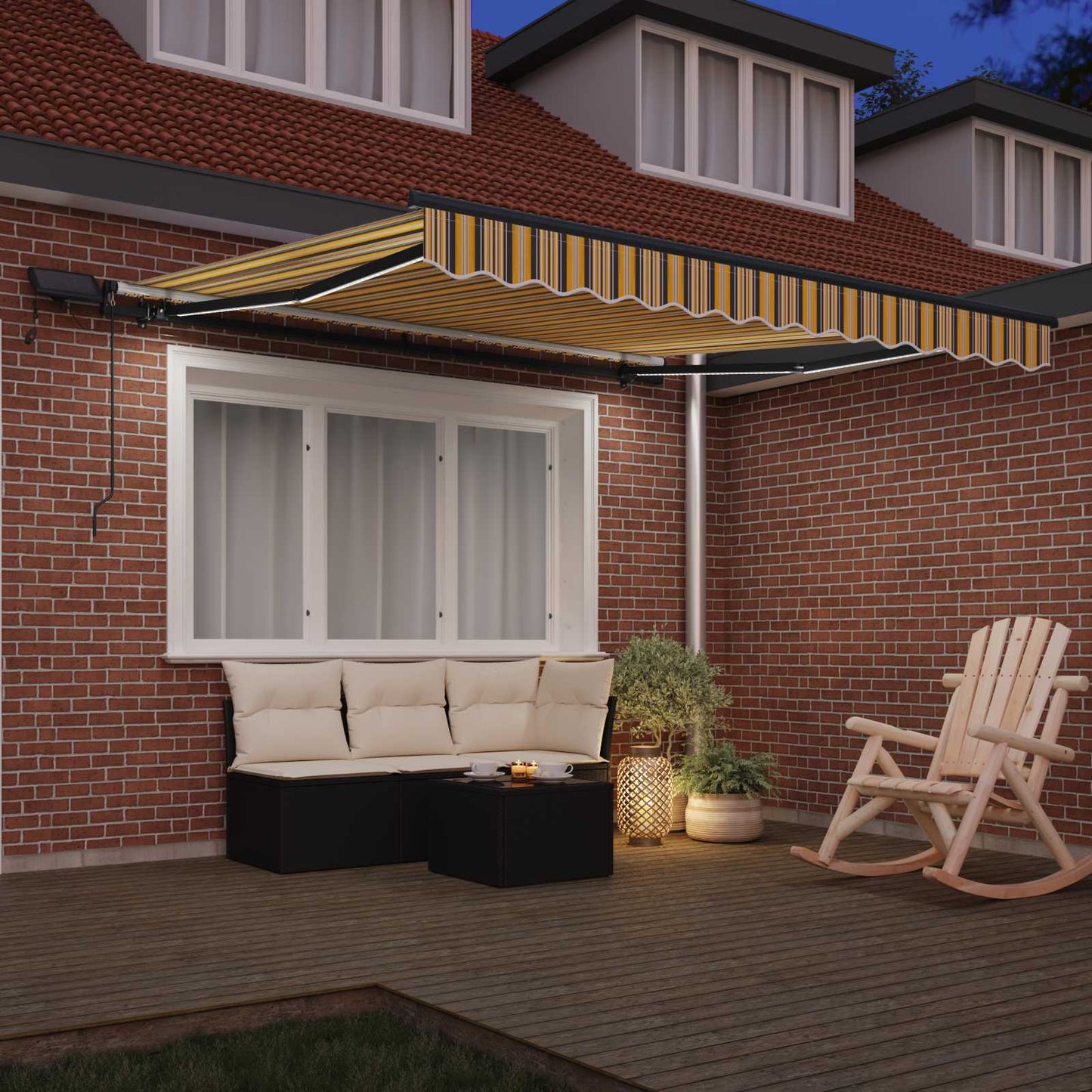 Innvendbar Markise Flerfarget 300 x 250 cm stoff vidaXL