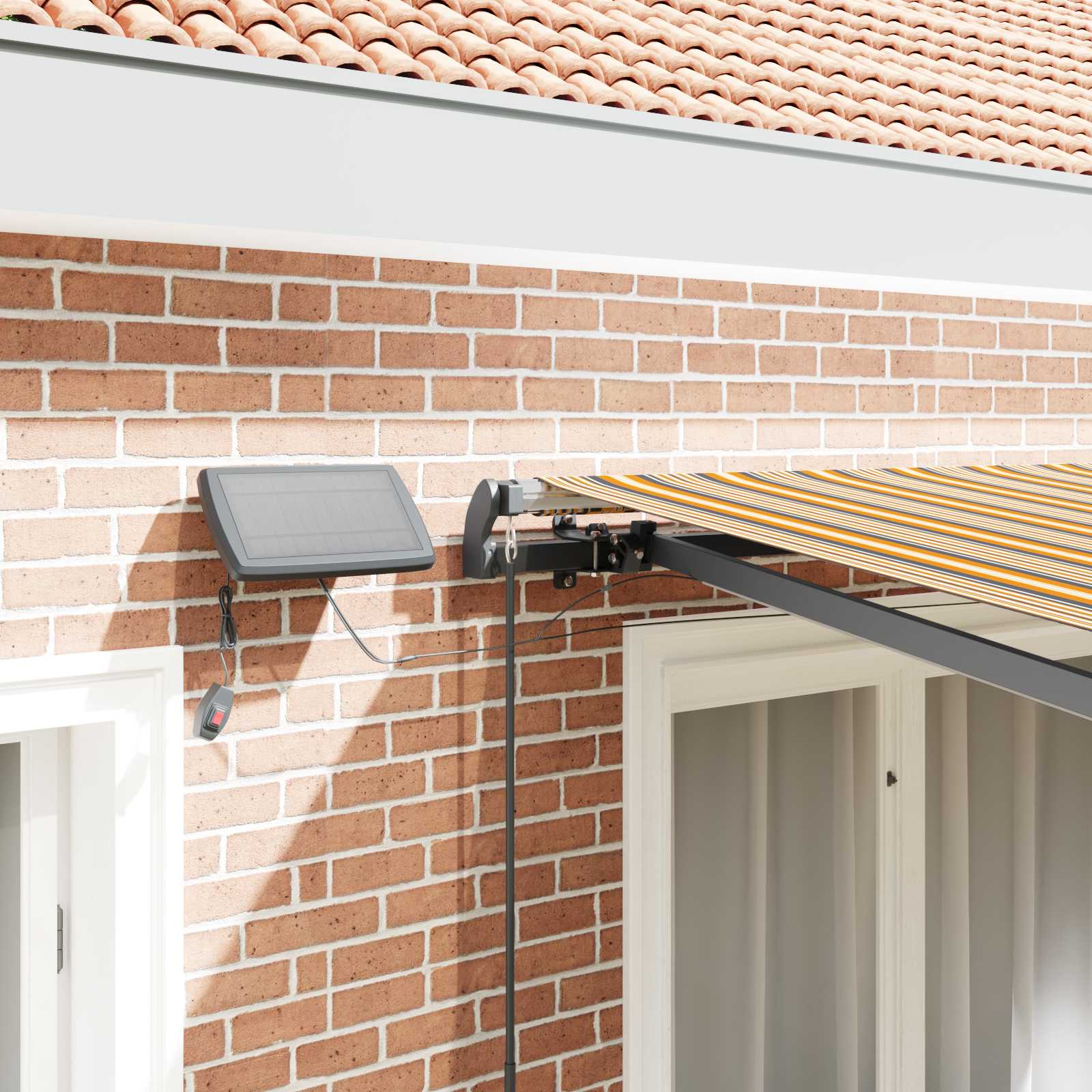 Innvendbar Markise Flerfarget 300 x 250 cm stoff vidaXL