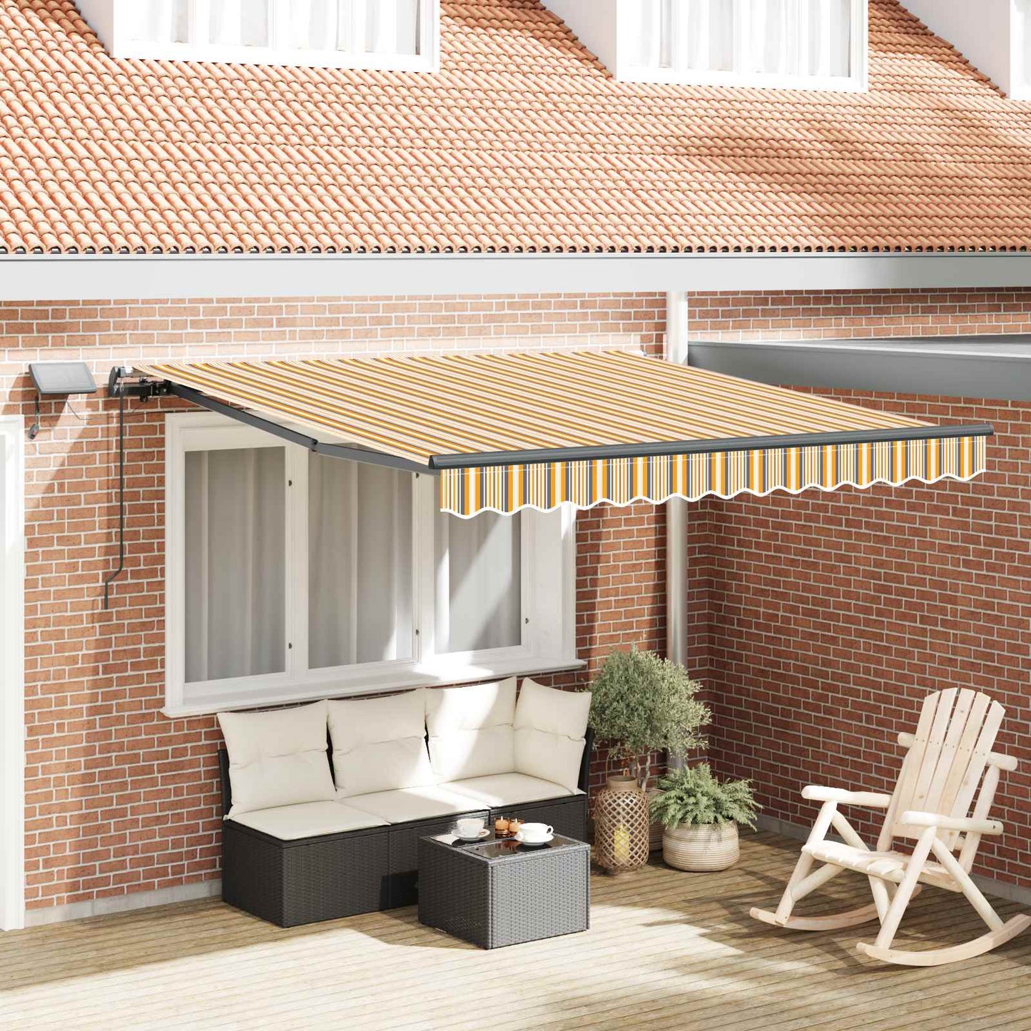 Innvendbar Markise Flerfarget 300 x 250 cm stoff vidaXL