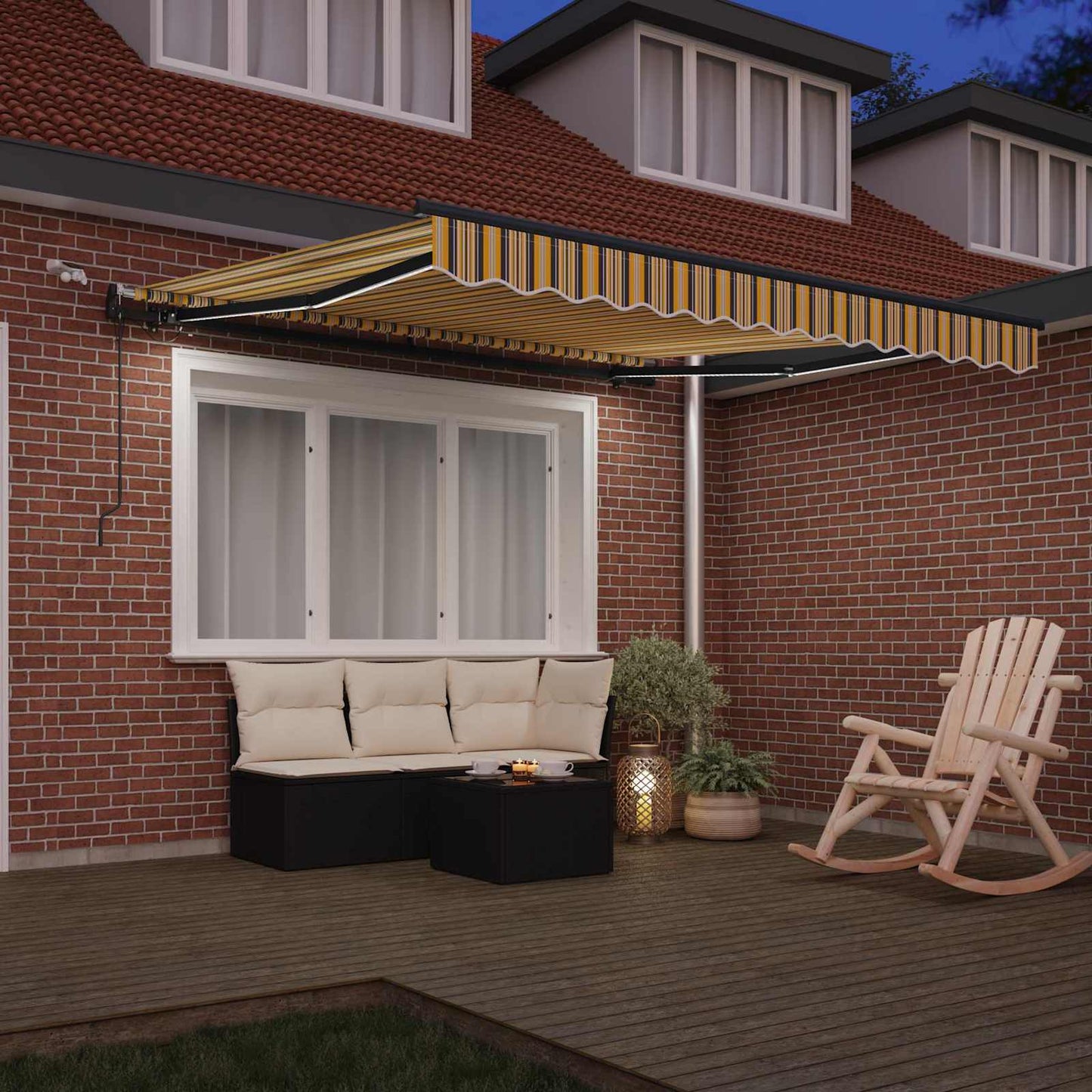 Markiseduk med Flerfarget 300 x 250 cm Polyester vidaXL