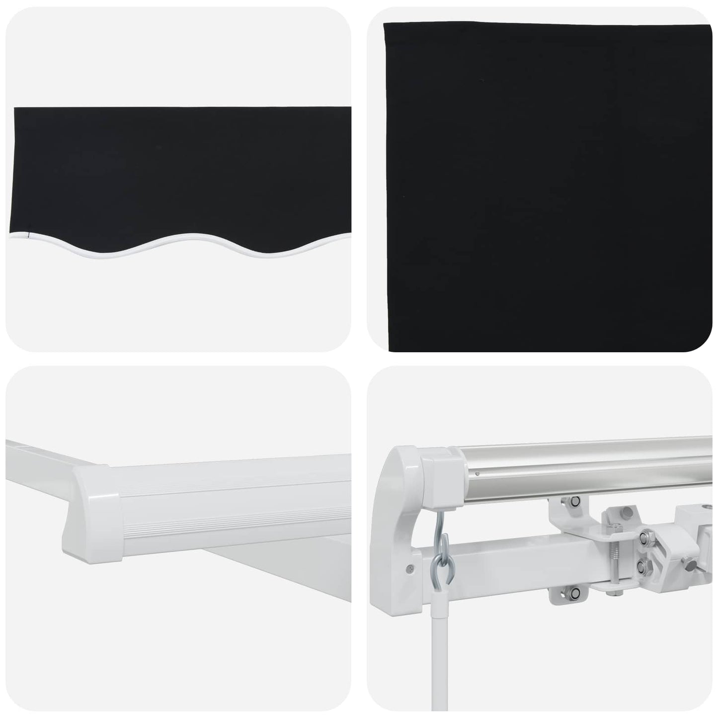 Markise Svart 300 x 250 x 165 cm Polyester vidaXL