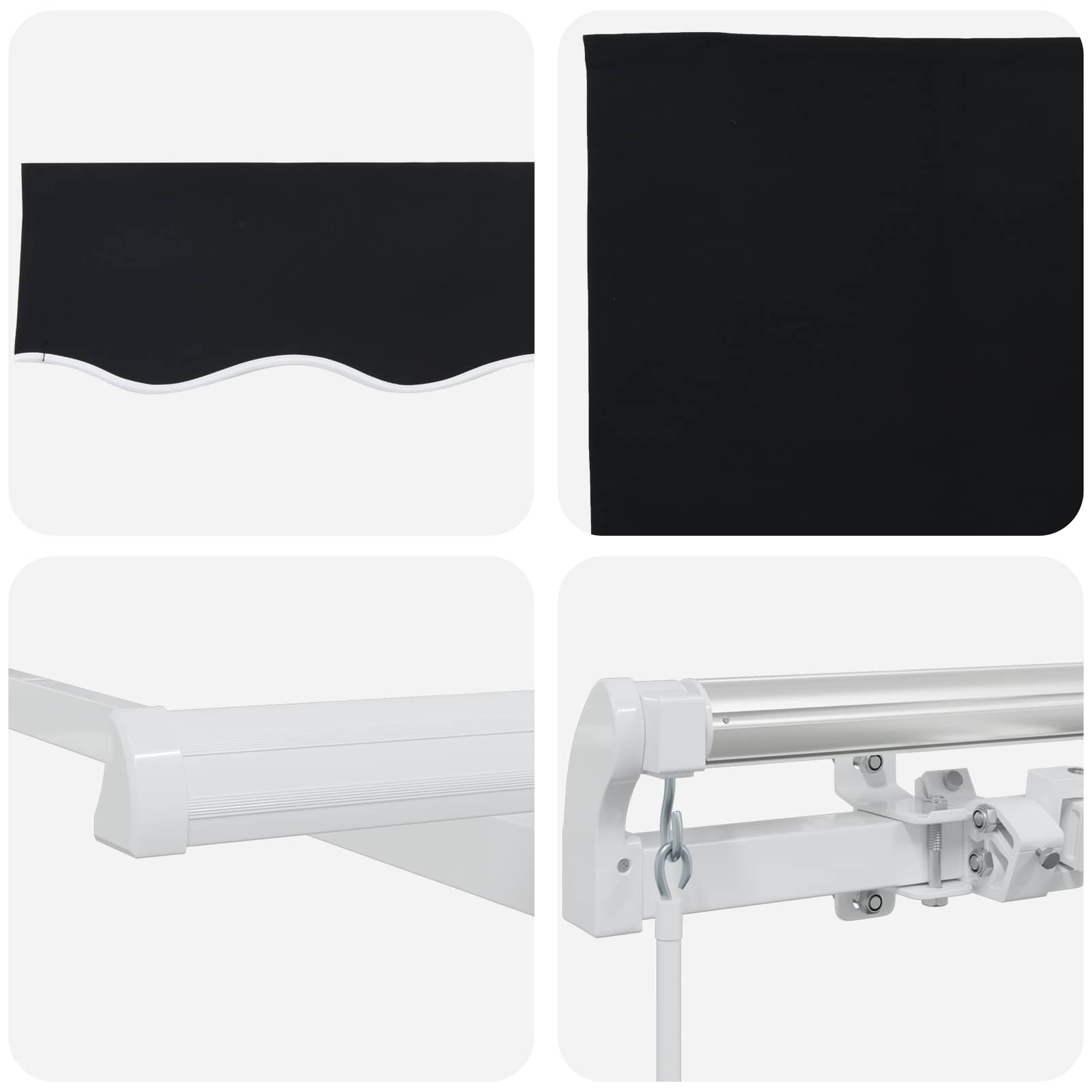 Markise Svart 300 x 250 x 165 cm Polyester vidaXL