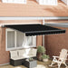 Innvendbar Markise Svart 300 x 250 cm Polyester og stål vidaXL