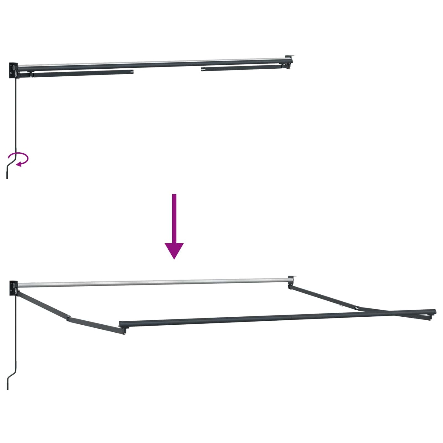 Markise Svart 300 x 250 x 165 cm Polyester