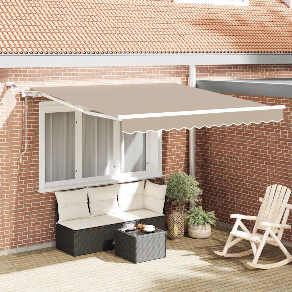Uttrekkbar markise Beige 300 x 250 cm Polyester
