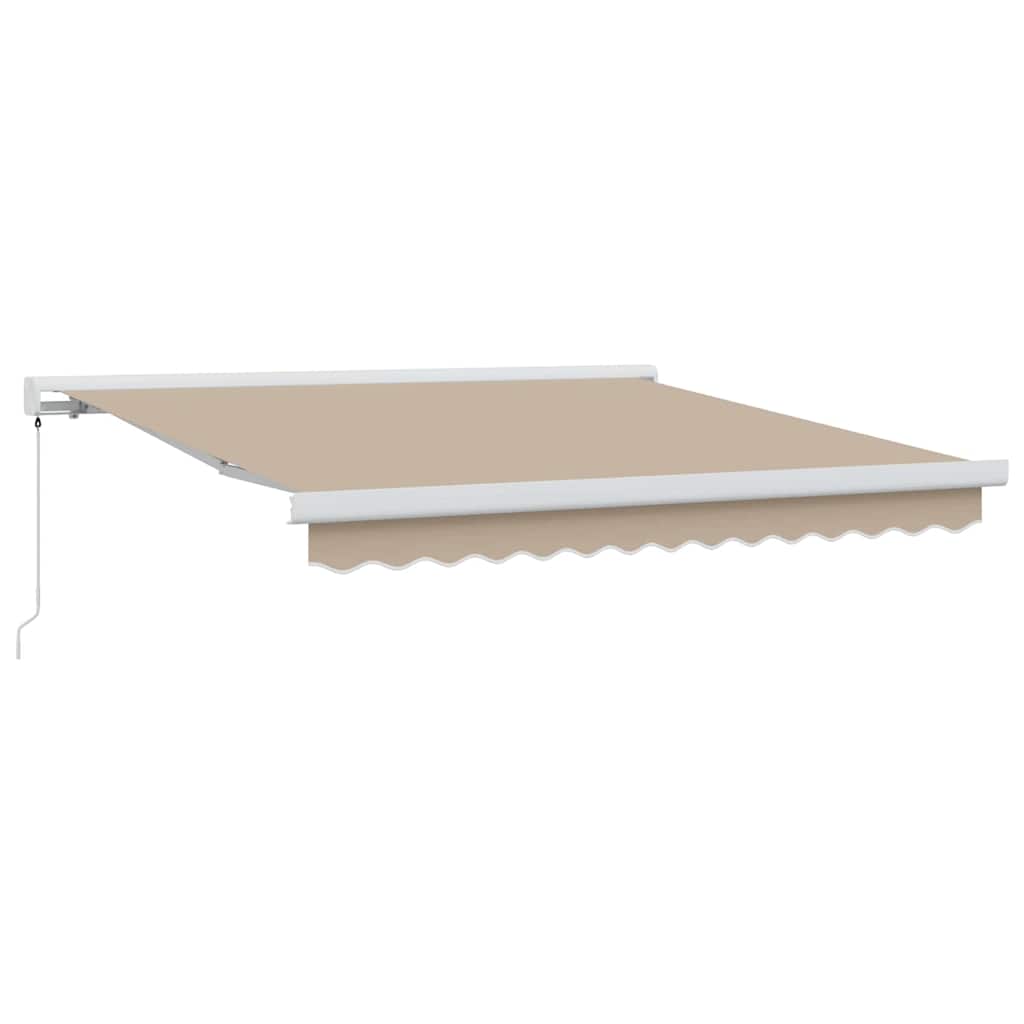 Innvendbar Markise Beige 300 x 250 cm Stoff og Metall