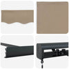 Innvendbar Markise Beige 300 x 250 cm Stoff og Metall