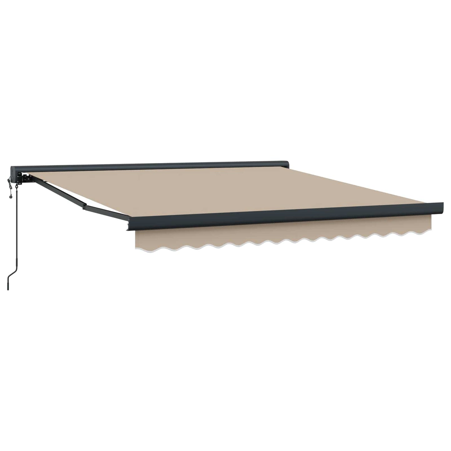 Uttrekkbar markise Beige 300 x 250 cm Stoff og Metall
