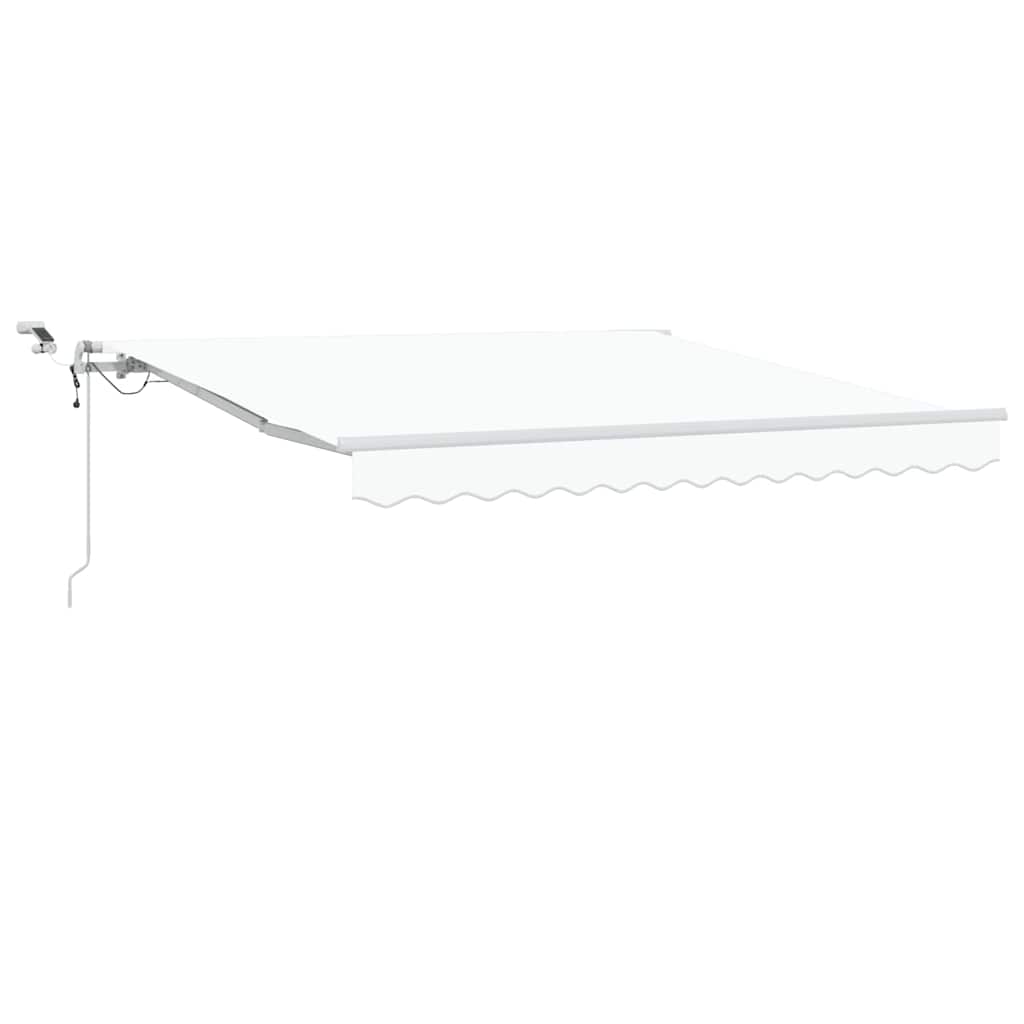 Uttrekkbar markise Hvit 300 x 250 cm Polyester