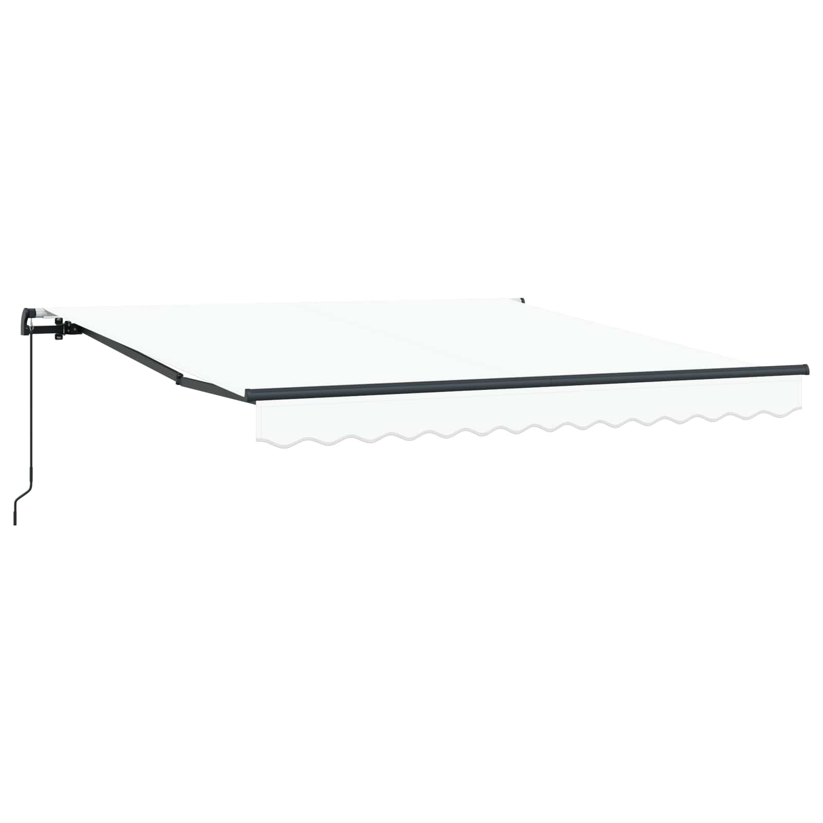 Innvendbar Markise Hvit 300 x 250 cm Polyester og stål vidaXL