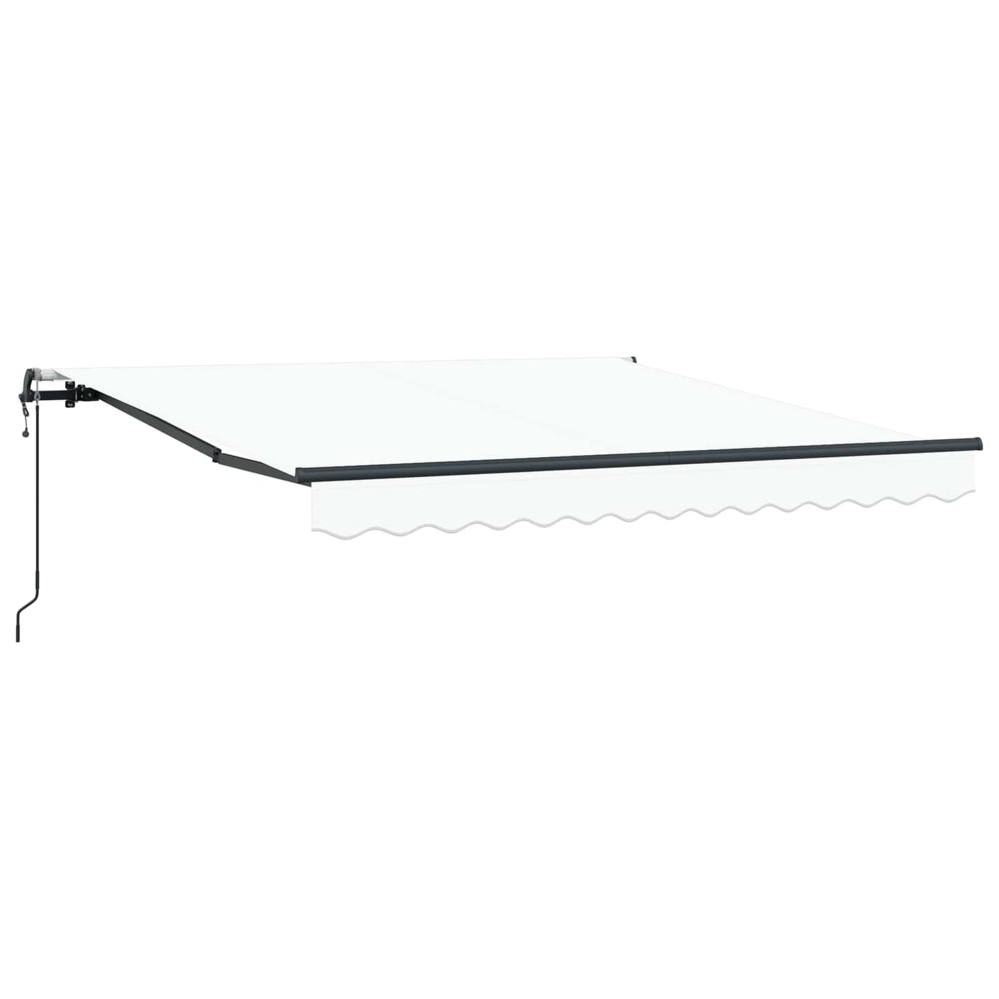 Innvendbar Markise Hvit 300 x 250 cm Stoff og Aluminium vidaXL