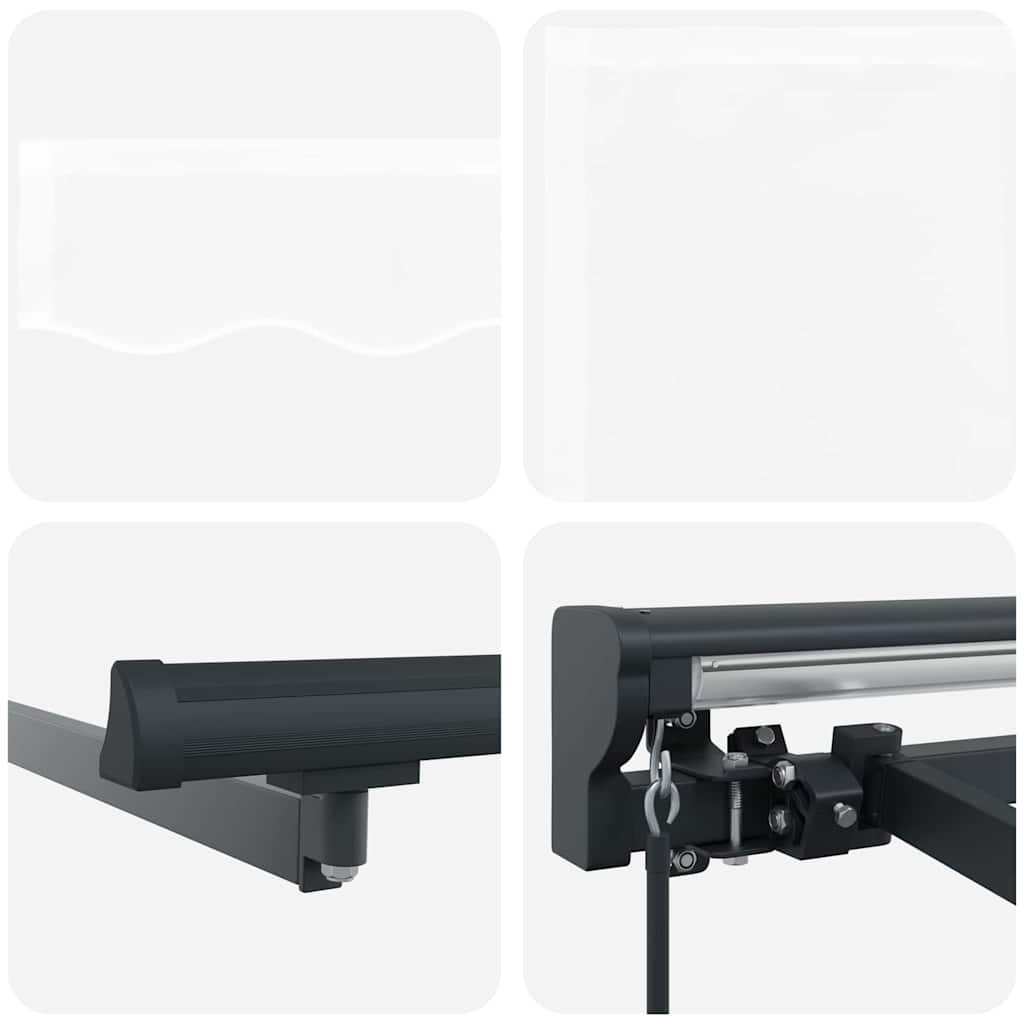Markiseramme Hvit 300 x 250 cm Polyester med PU-belegg