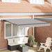 Innvendbar Markise Lysegrå 300 x 250 cm Stoff og Aluminium vidaXL