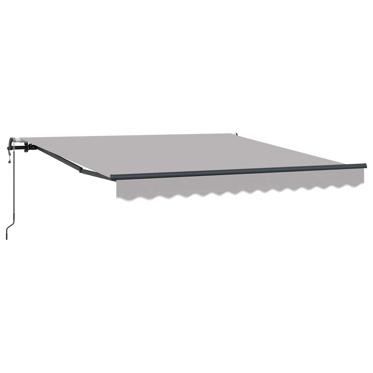 Innvendbar Markise Lysegrå 300 x 250 cm Stoff og Aluminium vidaXL