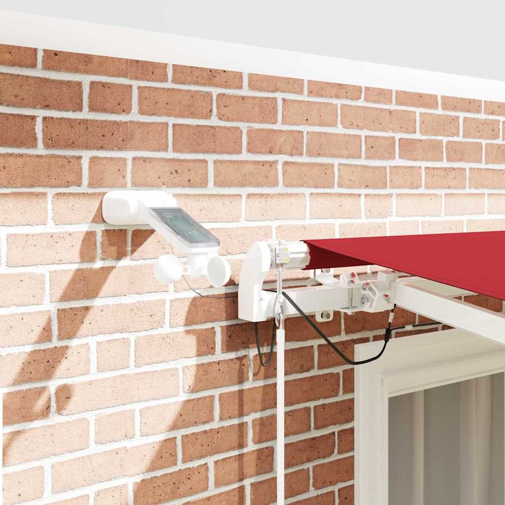 Innvendbar Markise Rød 300 x 250 cm Polyester og Metall vidaXL
