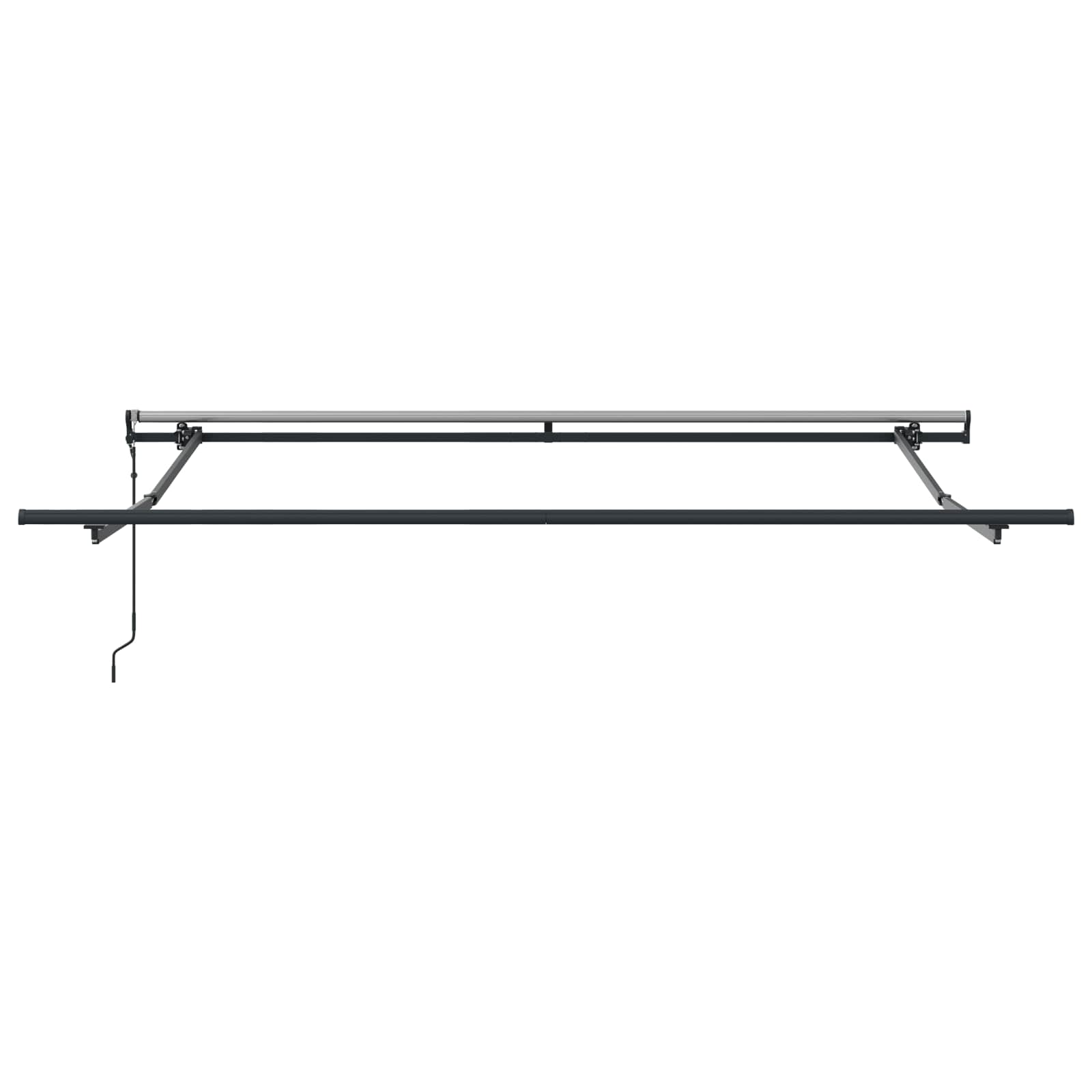 Innvendbar Markise Rød 300 x 250 cm Stoff og Aluminium vidaXL