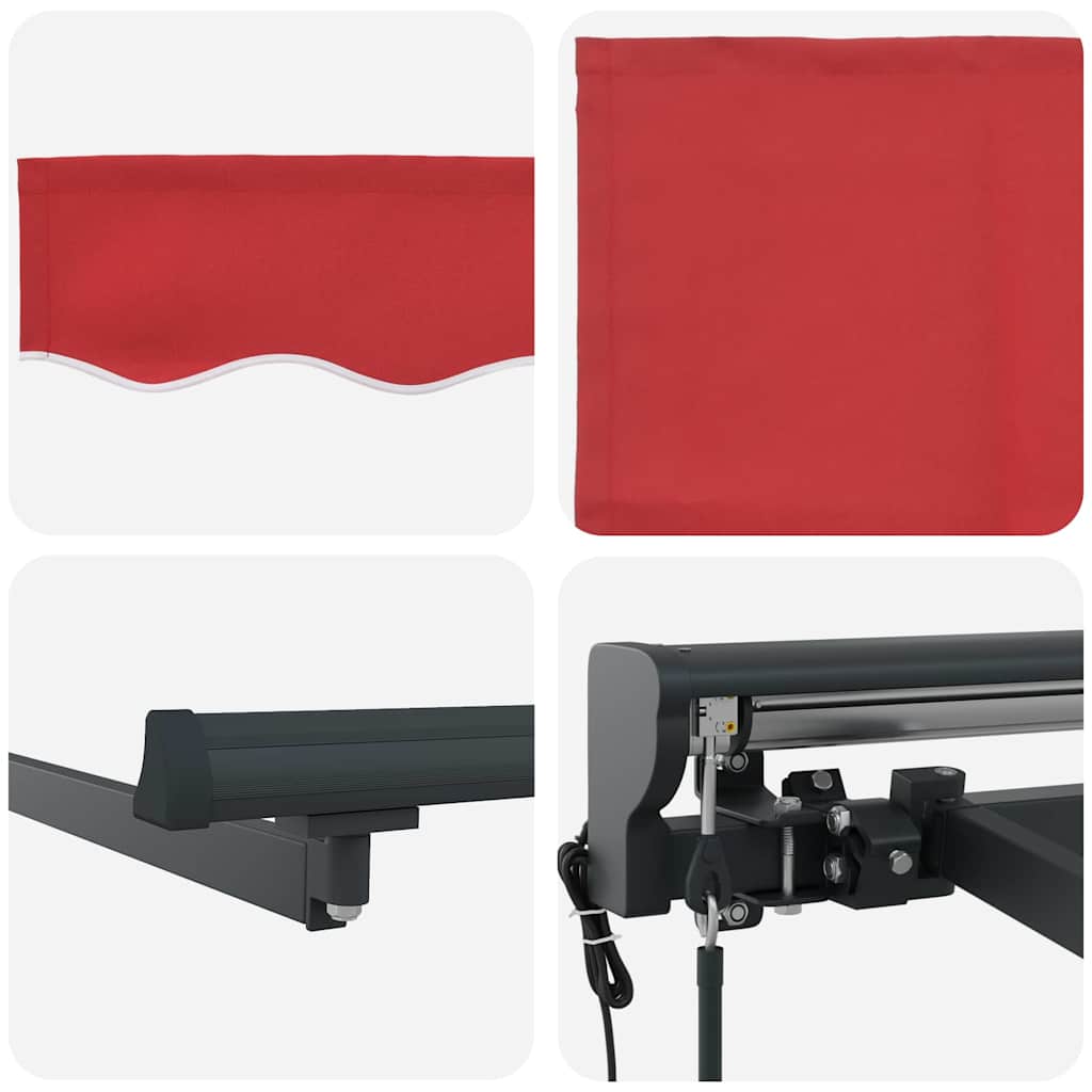 Markiseramme Rød 300 x 250 cm Polyester med PU-belegg